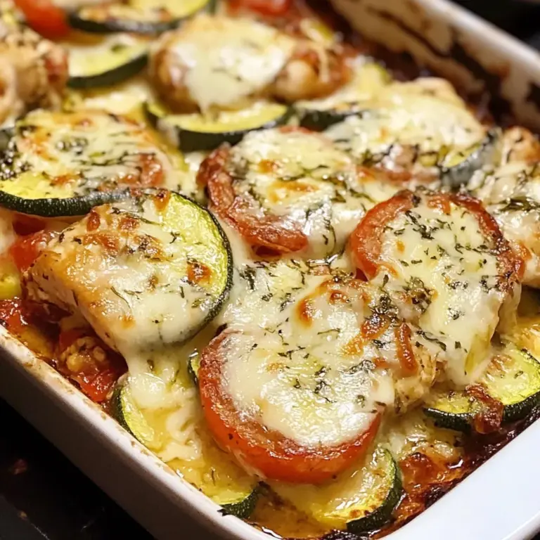 Baked Chicken and Zucchini Casserole with Tomato