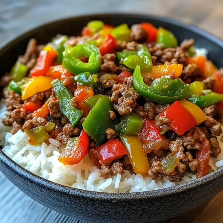 Beef and Pepper Rice Bowls