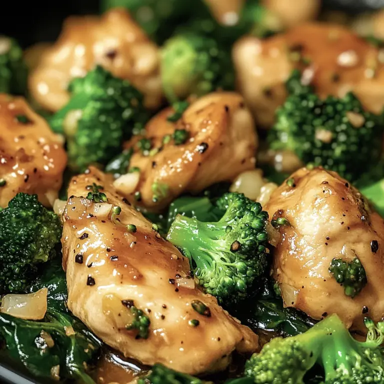 Garlic Chicken with Broccoli and Spinach