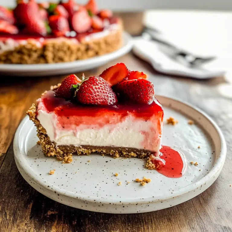 Gluten Free & Vegan Strawberry Cheesecake (with Oat Milk)