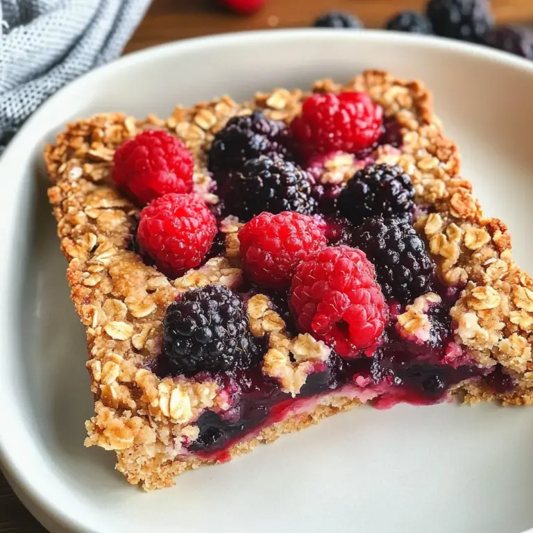 Healthy Berry Oatmeal Bars Breakfast