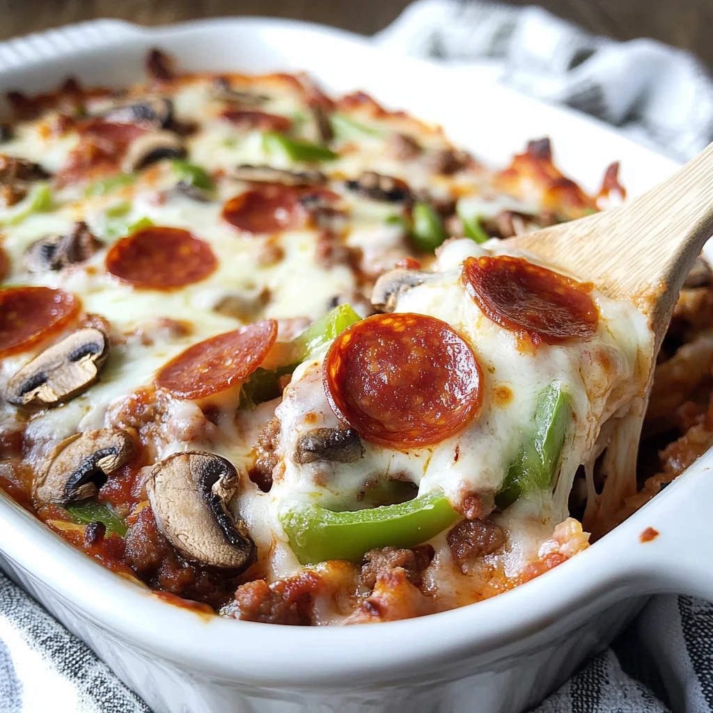 Keto Pizza Casserole Recipe