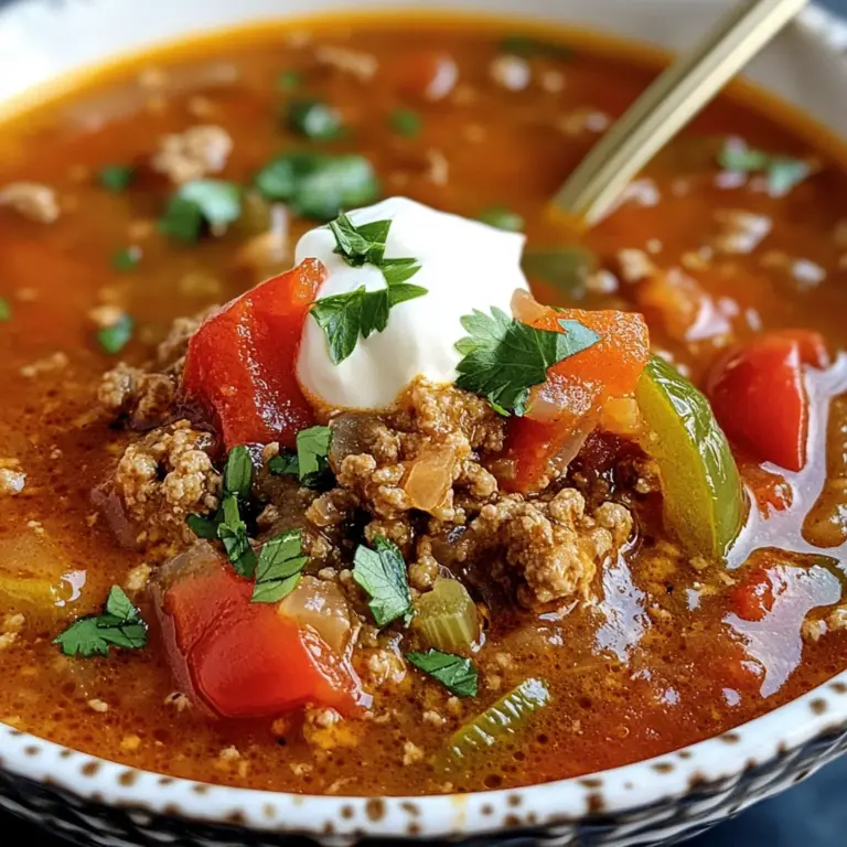 Keto stuffed pepper soup