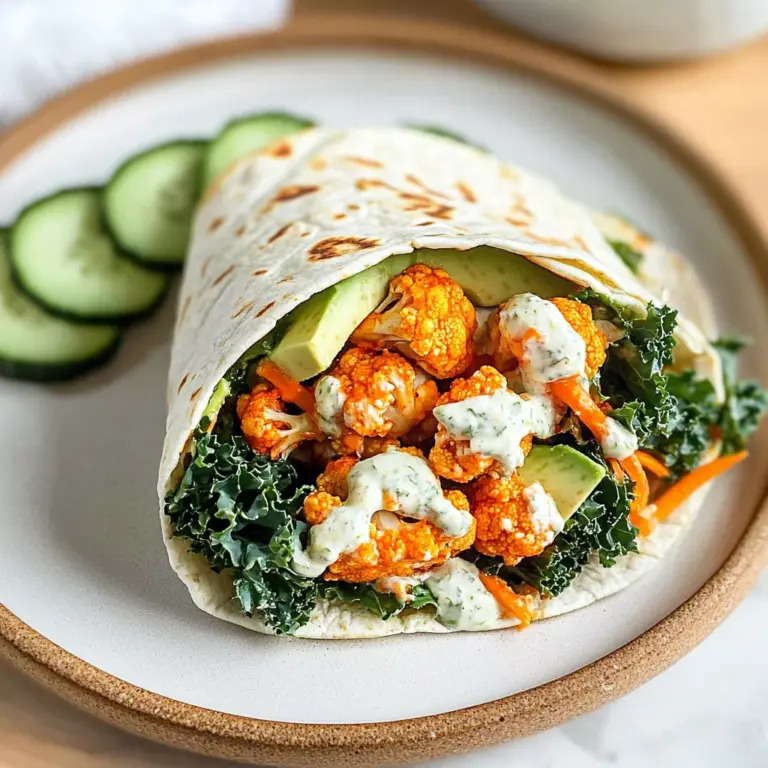 Vegan Buffalo Cauliflower Wraps