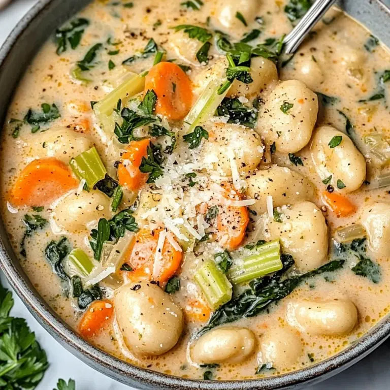 Vegan Chickpea Gnocchi Soup