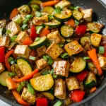 Zucchini Stir Fry With Tofu (Vegan)