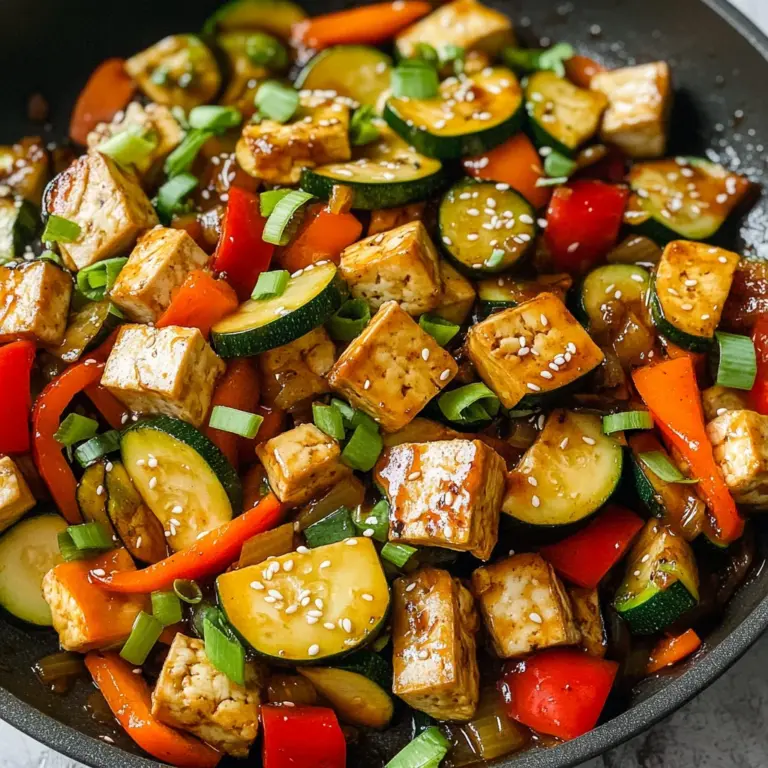 Zucchini Stir Fry With Tofu (Vegan)