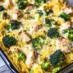 Chicken Alfredo Spaghetti Squash Casserole: Whole30, Paleo, Low Carb, GF