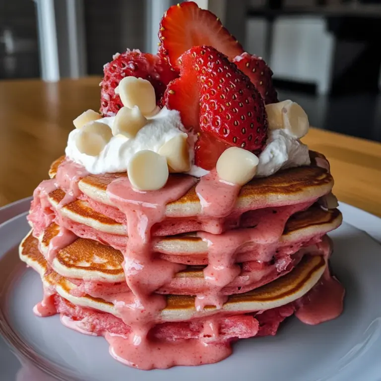 Strawberries and Cream Protein Pancakes