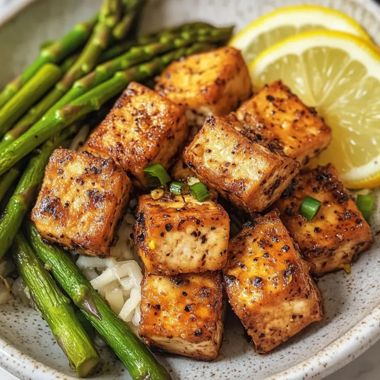 Lemon Pepper Tofu and Asparagus