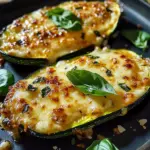Cheesy Garlic Zucchini Steaks