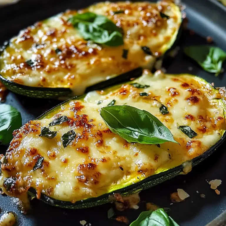 Cheesy Garlic Zucchini Steaks