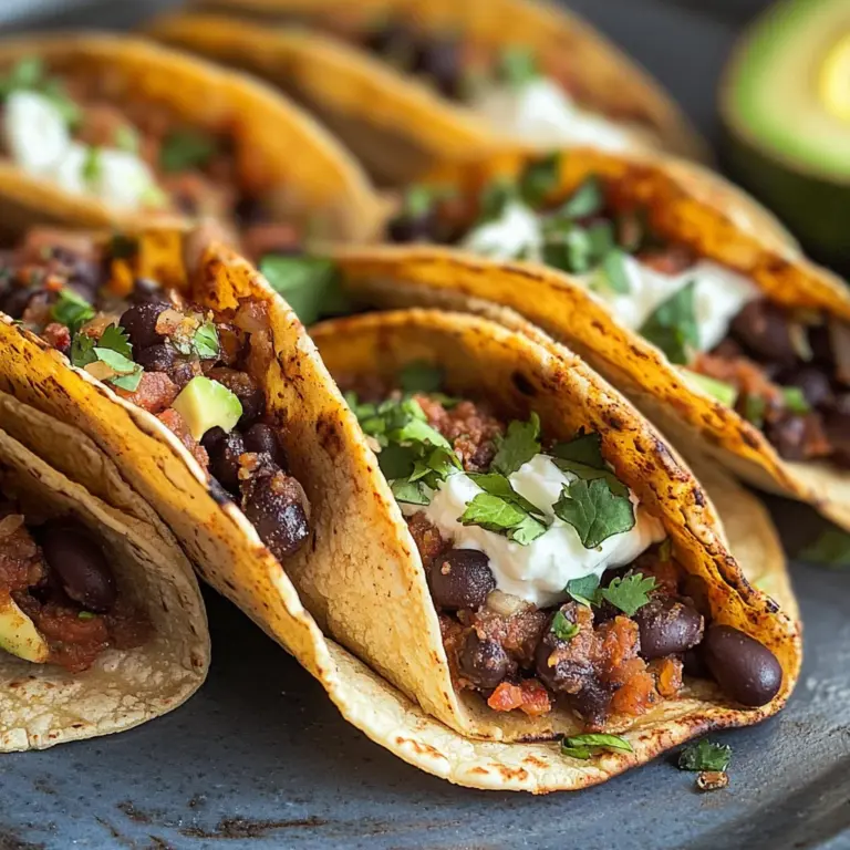 Crispy Black Bean Tacos (so easy + vegan!)