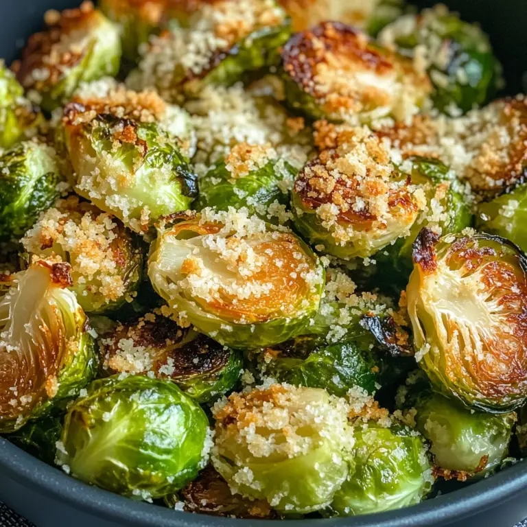 Crispy Garlic Parmesan Brussels Sprouts