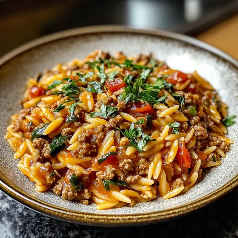 Ground Beef Orzo