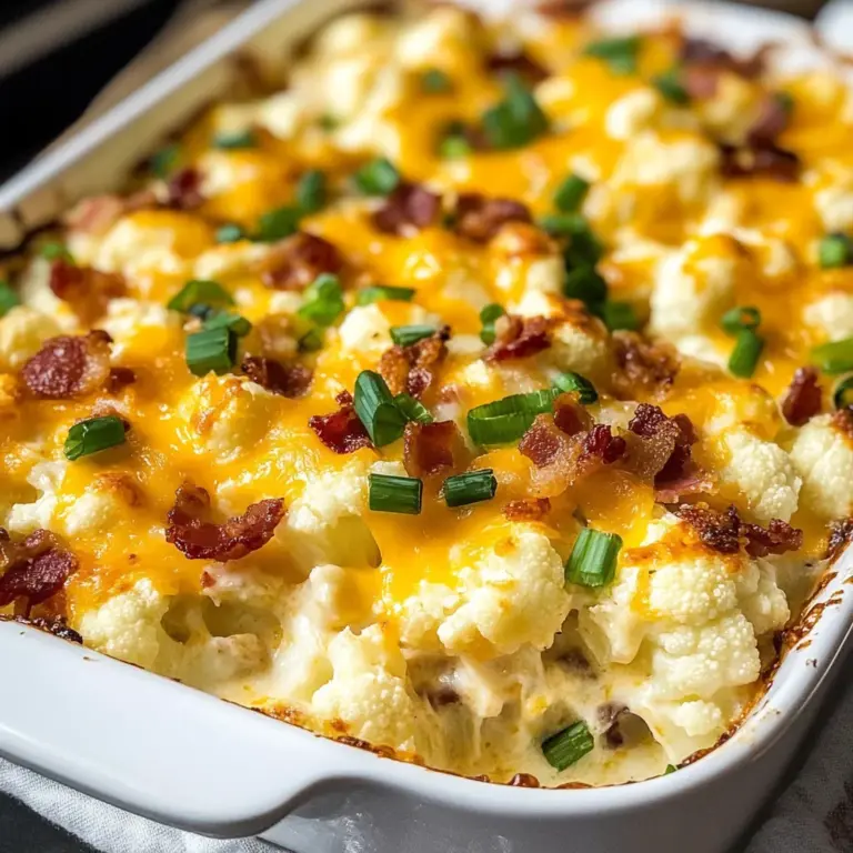 Keto Loaded Cauliflower Casserole