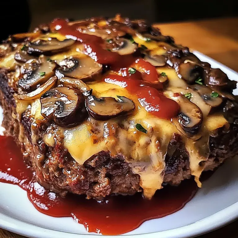 Mushroom Swiss Cheese Meatloaf Recipe