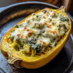 Spinach and Artichoke Stuffed Spaghetti Squash