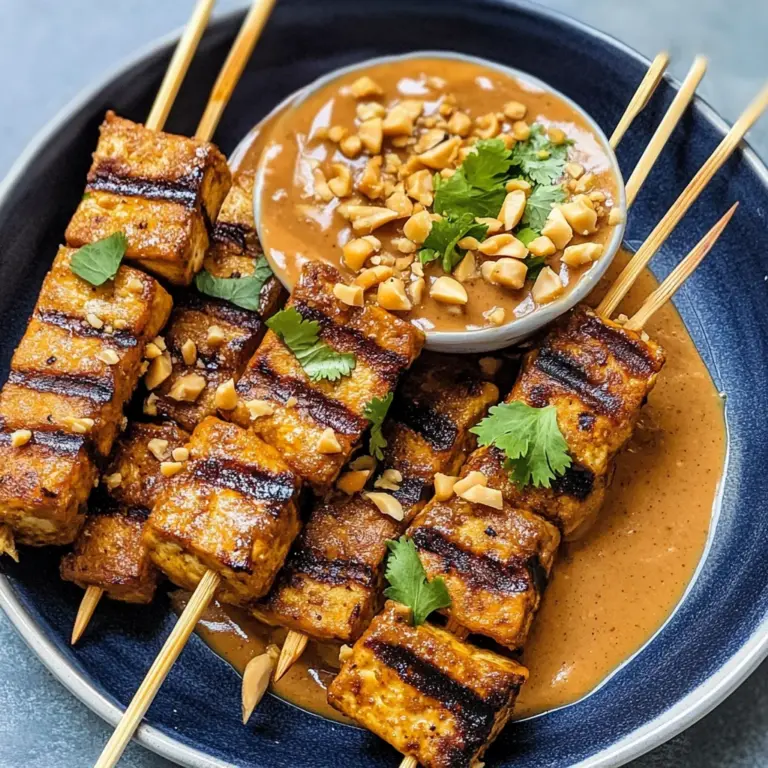 Tofu Satay with Peanut Sauce