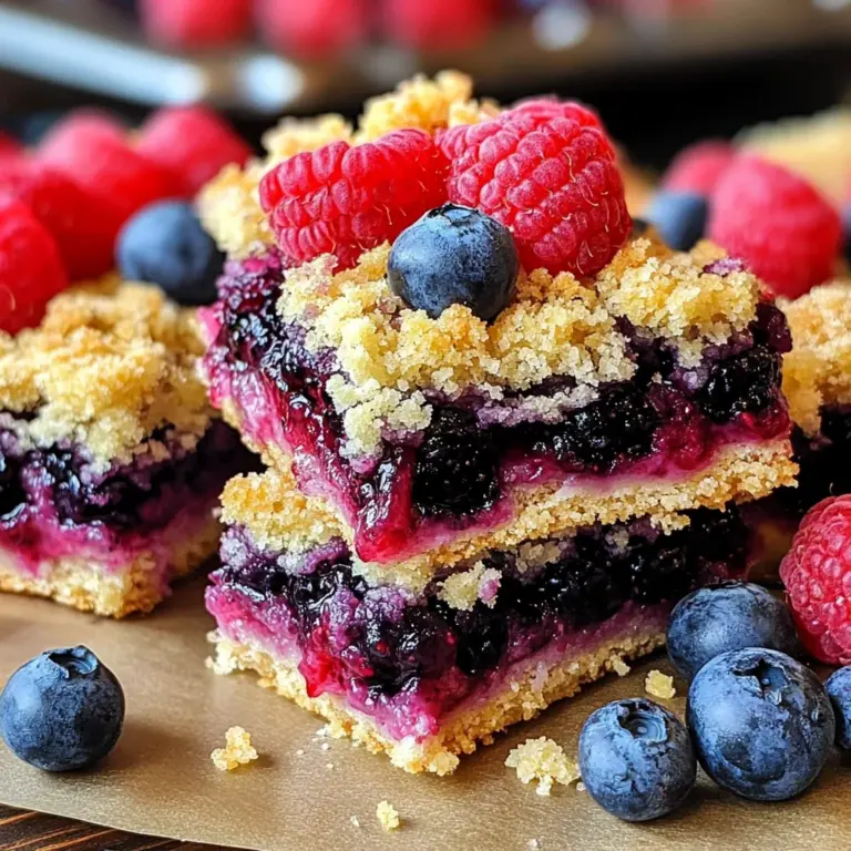 Triple Berry Crumb Bars