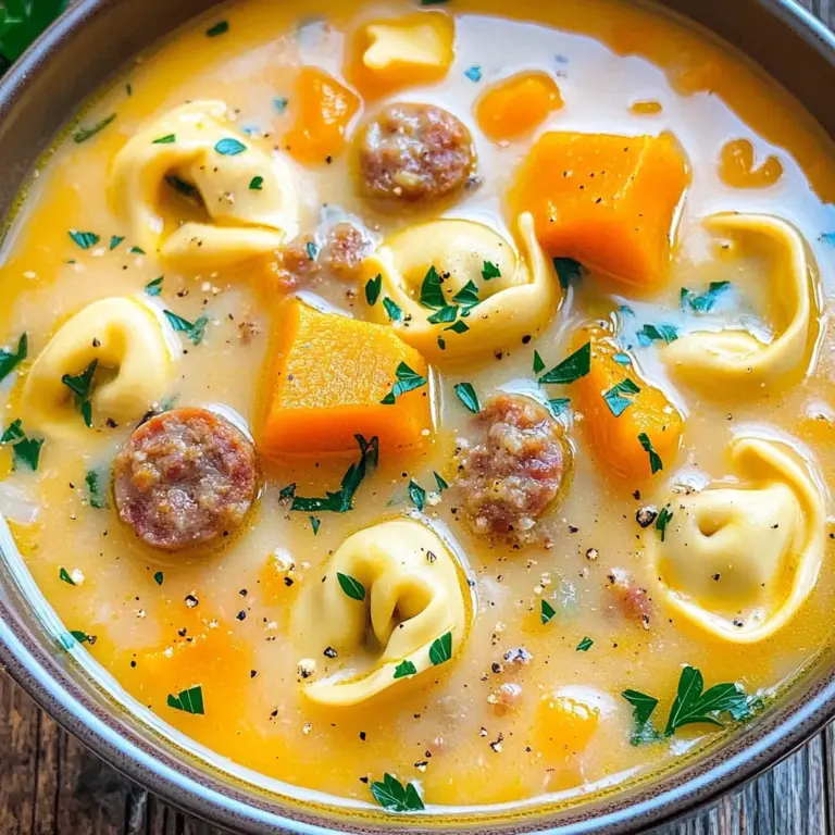 Butternut Squash Sausage Tortellini Soup Recipe