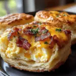 Cheddar Turkey Bacon Egg Biscuit Bombs