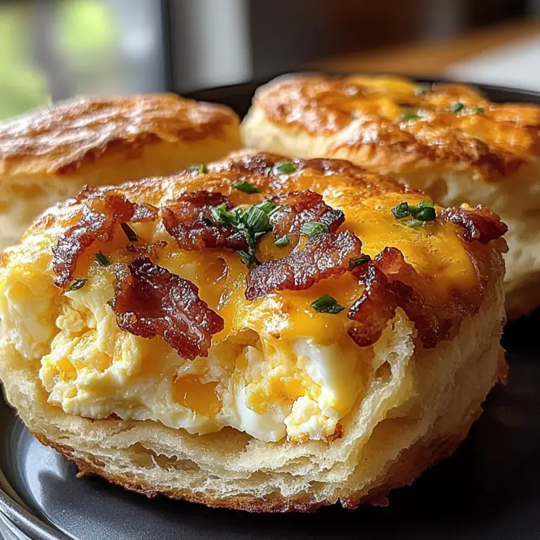 Cheddar Turkey Bacon Egg Biscuit Bombs