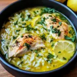 Lemon Ginger Turmeric Chicken and Rice Soup