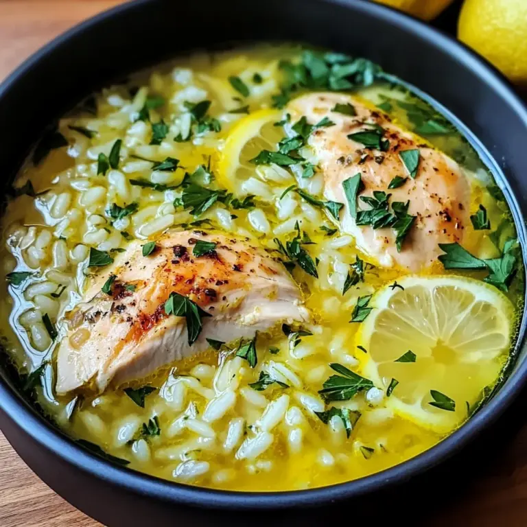 Lemon Ginger Turmeric Chicken and Rice Soup