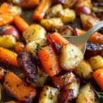 Maple Dijon Roasted Carrots and Apples