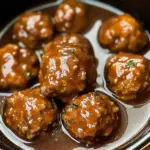 Slow Cooker Salisbury Steak Meatballs (Frozen Meatballs)