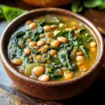 Spinach, Lentil, and Butter Bean Soup